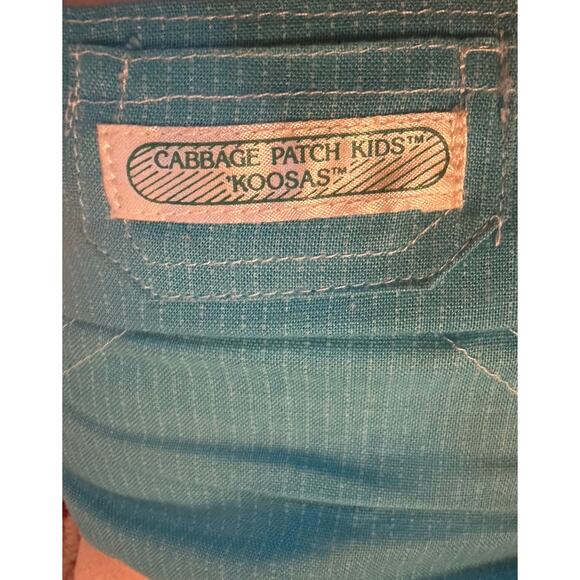 Vintage 1983 Cabbage Patch Kids Doll Koosas Puppy Dog Rare Peach Blue Overalls - Picture 7 of 7